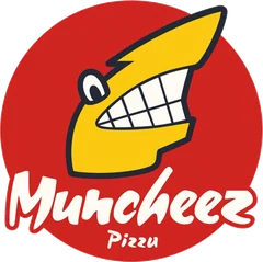 Mascota roja oficial de Muncheez Pizza